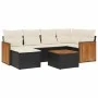 7-piece garden dining set and black synthetic rattan cushions by , Garden sets - Ref: Foro24-3260264, Price: 424,75 €, Discou...
