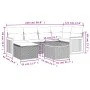 7-piece garden dining set and black synthetic rattan cushions by , Garden sets - Ref: Foro24-3260264, Price: 424,75 €, Discou...