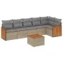 7-piece garden sofa set and beige synthetic rattan cushions by , Garden sets - Ref: Foro24-3260078, Price: 461,42 €, Discount: %