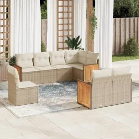 Garden sofa set with beige cushions 8 pcs PE rattan by , Garden sets - Ref: Foro24-3260245, Price: 620,74 €, Discount: %