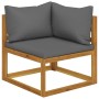 Garden furniture and cushions set 6 pieces solid acacia wood by vidaXL, Garden sets - Ref: Foro24-45913, Price: 553,13 €, Dis...