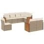 Gartensofa-Set mit beigen Kissen 8 Stück PE-Rattan von , Gartensets - Ref: Foro24-3260245, Preis: 620,74 €, Rabatt: %