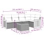 6-piece garden sofa set and black synthetic rattan cushions by , Garden sets - Ref: Foro24-3260033, Price: 371,53 €, Discount: %