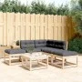 5-piece garden sofa set with solid pine wood cushions by , Garden sets - Ref: Foro24-3216960, Price: 424,11 €, Discount: %