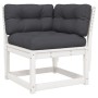 5-teiliges Gartensofa-Set mit Kissen aus massivem weißem Kiefernholz von , Gartensets - Ref: Foro24-3216976, Preis: 592,33 €,...