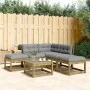 5-teilige Gartensofagarnitur mit Kissen aus imprägniertem Kiefernholz von , Gartensets - Ref: Foro24-3216969, Preis: 459,82 €...