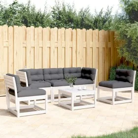5-piece garden sofa set with solid white pine wood cushions by , Garden sets - Ref: Foro24-3216981, Price: 570,83 €, Discount: %