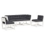 5-teiliges Gartensofa-Set mit Kissen aus massivem weißem Kiefernholz von , Gartensets - Ref: Foro24-3216981, Preis: 577,96 €,...