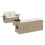 Garden sofa set with cushions 6 pieces beige synthetic rattan by , Garden sets - Ref: Foro24-3252235, Price: 530,94 €, Discou...