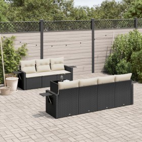 8-piece garden sofa set and black synthetic rattan cushions by , Garden sets - Ref: Foro24-3252263, Price: 504,10 €, Discount: %