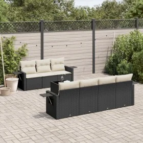 8-teiliges Gartensofa-Set und schwarze synthetische Rattankissen von , Gartensets - Ref: Foro24-3252263, Preis: 505,70 €, Rab...