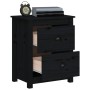 Nachttische 2 Stück massives Kiefernholz schwarz 50x35x61,5cm von vidaXL, Nachttische - Ref: Foro24-813688, Preis: 115,30 €, ...