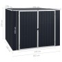Gartenhaus aus anthrazitfarbenem feuerverzinktem Stahl 195x198x159 cm von vidaXL, Schuppen - Ref: Foro24-46255, Preis: 266,97...