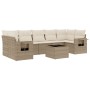 Garden sofa set with beige cushions 8 pcs PE rattan by , Garden sets - Ref: Foro24-3252275, Price: 554,80 €, Discount: %