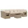 Garden sofa set with beige cushions 8 pcs PE rattan by , Garden sets - Ref: Foro24-3252275, Price: 565,64 €, Discount: %