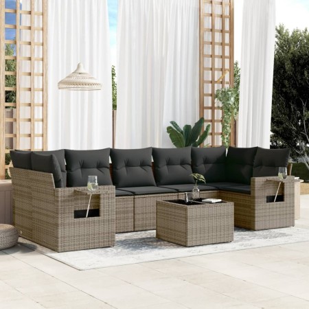 8-piece garden sofa set and gray synthetic rattan cushions by , Garden sets - Ref: Foro24-3252277, Price: 496,83 €, Discount: %