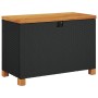 Garten-Aufbewahrungsbox aus schwarzem Rattan-Akazienholz, 80 x 40 x 48 cm von , Aufbewahrungsboxen für den Außenbereich - Ref...