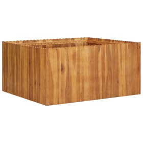 Arriate de madera maciza de acacia 100x100x50 cm