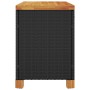 Garten-Aufbewahrungsbox aus schwarzem Rattan-Akazienholz, 80 x 40 x 48 cm von , Aufbewahrungsboxen für den Außenbereich - Ref...