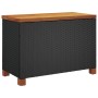Garten-Aufbewahrungsbox aus schwarzem Rattan-Akazienholz, 80 x 40 x 48 cm von , Aufbewahrungsboxen für den Außenbereich - Ref...