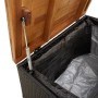 Garten-Aufbewahrungsbox aus schwarzem Rattan-Akazienholz, 80 x 40 x 48 cm von , Aufbewahrungsboxen für den Außenbereich - Ref...