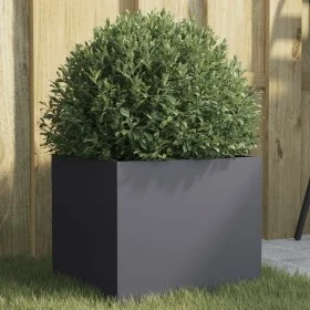 Anthracite cold rolled steel planter 32x30x29 cm by , Pots and planters - Ref: Foro24-841539, Price: 39,14 €, Discount: %