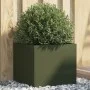 Jardinera de acero laminado en frío verde oliva 42x40x39 cm de , Maceteros y jardineras - Ref: Foro24-841553, Precio: 39,17 €...