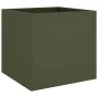 Jardinera de acero laminado en frío verde oliva 42x40x39 cm de , Maceteros y jardineras - Ref: Foro24-841553, Precio: 39,17 €...