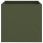 Olive green cold rolled steel planter 42x40x39 cm by , Pots and planters - Ref: Foro24-841553, Price: 41,30 €, Discount: %