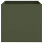 Olive green cold rolled steel planter 42x40x39 cm by , Pots and planters - Ref: Foro24-841553, Price: 39,83 €, Discount: %