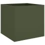 Olive green cold rolled steel planter 42x40x39 cm by , Pots and planters - Ref: Foro24-841553, Price: 39,83 €, Discount: %