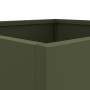 Olive green cold rolled steel planter 42x40x39 cm by , Pots and planters - Ref: Foro24-841553, Price: 41,30 €, Discount: %
