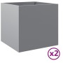 Jardineras 2 unidades acero galvanizado plateado 42x40x39 cm de , Maceteros y jardineras - Ref: Foro24-841558, Precio: 66,07 ...
