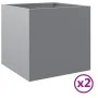 Jardineras 2 unidades acero galvanizado plateado 42x40x39 cm de , Maceteros y jardineras - Ref: Foro24-841558, Precio: 60,88 ...