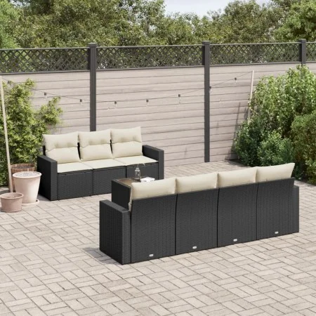 8-piece garden sofa set and black synthetic rattan cushions by , Modular outdoor sofas - Ref: Foro24-3251063, Price: 486,15 €...