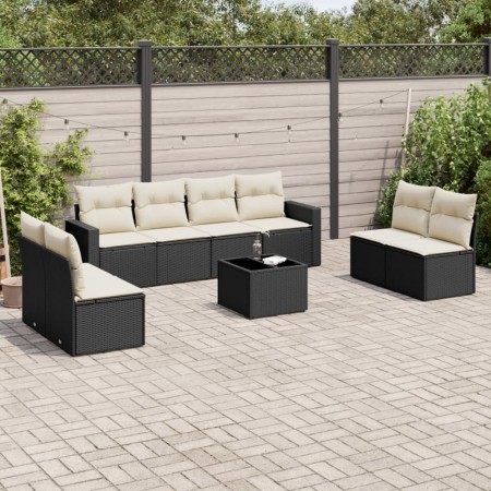 8-piece garden sofa set and black synthetic rattan cushions by , Modular outdoor sofas - Ref: Foro24-3251193, Price: 498,27 €...
