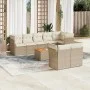 Set de sofás de jardín 9 pzas con cojines ratán sintético beige de , Conjuntos de jardín - Ref: Foro24-3223734, Precio: 607,5...