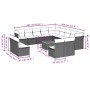 14-piece garden sofa set with black synthetic rattan cushions by , Garden sets - Ref: Foro24-3223935, Price: 761,68 €, Discou...