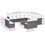 14-piece garden sofa set with black synthetic rattan cushions by , Garden sets - Ref: Foro24-3223935, Price: 815,48 €, Discou...