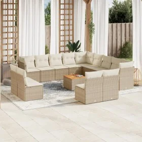 14-piece garden sofa set with beige synthetic rattan cushions by , Garden sets - Ref: Foro24-3223937, Price: 911,18 €, Discou...