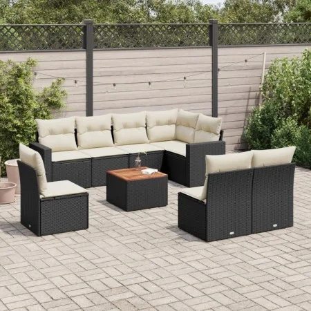 8-piece garden sofa set and black synthetic rattan cushions by , Garden sets - Ref: Foro24-3224159, Price: 508,07 €, Discount: %