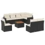 8-piece garden sofa set and black synthetic rattan cushions by , Garden sets - Ref: Foro24-3224159, Price: 508,07 €, Discount: %