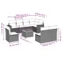 8-piece garden sofa set and black synthetic rattan cushions by , Garden sets - Ref: Foro24-3224159, Price: 508,07 €, Discount: %