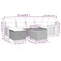 7-teiliges Gartensofa-Set und beigefarbene synthetische Rattankissen von , Gartensets - Ref: Foro24-3260266, Preis: 480,27 €,...