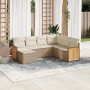 7-teiliges Gartensofa-Set und beigefarbene synthetische Rattankissen von , Gartensets - Ref: Foro24-3260287, Preis: 468,88 €,...