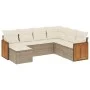7-piece garden sofa set and beige synthetic rattan cushions by , Garden sets - Ref: Foro24-3260287, Price: 494,96 €, Discount: %