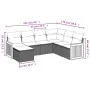 7-piece garden sofa set and beige synthetic rattan cushions by , Garden sets - Ref: Foro24-3260287, Price: 494,96 €, Discount: %