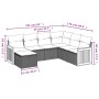 7-teiliges Gartensofa-Set und beigefarbene synthetische Rattankissen von , Gartensets - Ref: Foro24-3260287, Preis: 468,88 €,...