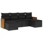 6-piece garden sofa set and black synthetic rattan cushions by , Garden sets - Ref: Foro24-3260298, Price: 370,79 €, Discount: %