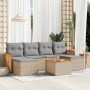 7-teiliges Gartensofa-Set und beigefarbene synthetische Rattankissen von , Gartensets - Ref: Foro24-3260309, Preis: 416,57 €,...